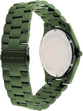 Michael Kors Slim Runway Quartz Black Dial Green Steel Strap Watch For Men - MK8715 Authentic Buy Shop Now