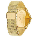 Calvin Klein Minimal White Dial Gold Mesh Bracelet Watch for Men - K3M21526 Authentic Buy Shop Now