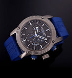 Burberry Sports Chronograph Black Dial Blue Rubber Strap Watch for Men - BU7714 Authentic Buy Shop Now