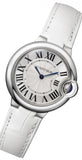 Cartier Ballon Bleu De Cartier Silver Dial White Leather Strap Watch for Women - W6920086 Authentic Buy Shop Now
