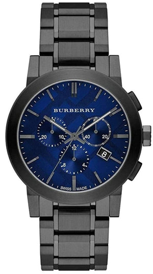 Burberry The City Navy Blue Dial Black Steel Strap Watch for Men - BU9365 Authentic Buy Shop Now