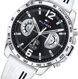 Tommy Hilfiger Multifunction Black Dial White Rubber Strap Watch for Men - 1791475 Authentic Buy Shop Now