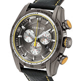 Versace V Ray Chronograph Grey Dial Black Leather Strap Watch for Men - VDB020014 Authentic Buy Shop Now