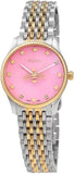 Gucci G Timeless Quartz Pink Dial Two Tone Steel Strap Watch For Women - YA1265030 Authentic Buy Shop Now