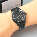 Marc Jacobs Blade Chronograph Blue Dial Blue Steel Strap Watch for Women - MBM8581 Authentic Buy Shop Now