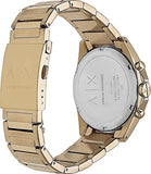 Armani Exchange Drexler Chronograph Gold Dial Gold Steel Strap Watch For Men - AX2602 Authentic Buy Shop Now