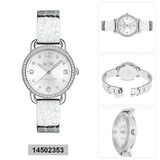 Coach Delancey White Dial Silver Steel Strap Watch for Women - 14502353 Authentic Buy Shop Now