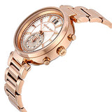 Michael Kors Sawyer Mother of Pearl White Dial Rose Gold Steel Strap Watch for Women - MK6282 Authentic Buy Shop Now