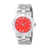 Marc Jacobs Amy Red Dial Silver Steel Strap Watch for Women - MBM3302 Authentic Buy Shop Now
