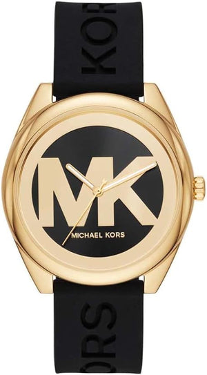 Michael Kors Janelle Quartz Black Dial Black Rubber Strap Watch For Women - MK7313 Authentic Buy Shop Now