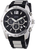 Guess Intrepid Chronograph Black Dial Two Tone Steel Strap Watch for Men - W0167G1 Authentic Buy Shop Now