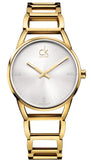 Calvin Klein Stately White Dial Gold Steel Strap Watch for Women - K3G2352W Authentic Buy Shop Now