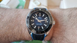 Omega Planet Ocean 6000M Co Axial Master Chronometer 45.5mm Blue Dial Black Rubber Strap Watch for Men - 21532462103001 Authentic Buy Shop Now