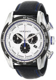 Versace V-Ray Quartz Silver Dial Black Leather Strap Watch for Men - VDB010014 Authentic Buy Shop Now