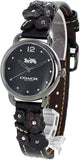 Coach Delancey Black Dial Black Leather Strap Watch For Women - 14502816 Authentic Buy Shop Now