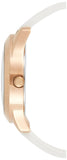 Guess Crush Crystals Gold Dial White Rubber Strap Watch for Women - W1223L3 Authentic Buy Shop Now