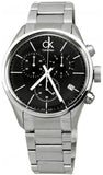 Calvin Klein Masculine Chronograph Black Dial Silver Steel Strap Watch for Men - K2H27104 Authentic Buy Shop Now