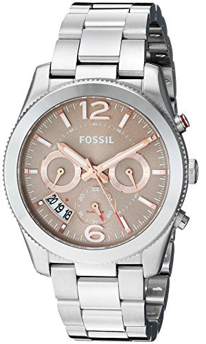 Fossil Perfect Boyfriend Taupe Dial Silver Steel Strap Watch for Women - ES4146 Authentic Buy Shop Now
