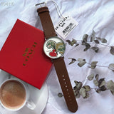 Coach Perry White Dial Brown Leather Strap Watch for Women - 14503514 Authentic Buy Shop Now