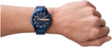 Armani Exchange Hampton Chronograph Blue Dial Blue Steel Strap Watch For Men - AX2430 Authentic Buy Shop Now