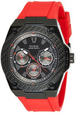 Guess Legacy Black Dial Red Silicone Strap Watch for Men - W1049G6 Authentic Buy Shop Now