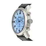 Fossil Pilot Chronograph Sky Blue Dial Black Leather Strap Watch for Men - FS5162 Authentic Buy Shop Now
