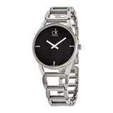 Calvin Klein Stately Black Dial Silver Steel Strap Watch for Women - K3G2312S Authentic Buy Shop Now
