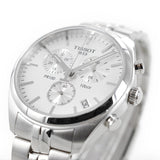 Tissot T Classic PR 100 Chronograph Silver Dial Silver Steel Strap Watch For Men - T101.417.11.031.00 Authentic Buy Shop Now