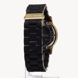 Michael Kors Runway Chronograph Black Dial Black Silicone Strap Watch For Women - MK7385 Authentic Buy Shop Now