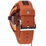 Gucci Sync XXL Quartz Orange Dial Orange Rubber Strap Unisex Watch - YA137108 Authentic Buy Shop Now