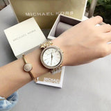 Michael Kors Darci Mother of Pearl Dial Gold Steel Strap Watch for Women - MK3219 Authentic Buy Shop Now