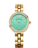 Swarovski Daytime Crystals Turquoise Dial Gold Steel Strap Watch for Women - 5182212 Authentic Buy Shop Now