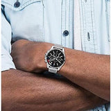 Tommy Hilfiger Mason Multifunction Black Dial Silver Steel Strap Watch For Men - 1791936 Authentic Buy Shop Now