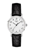 Tissot Everytime Desire Medium White Dial Black Leather Strap Watch For Men - T109.410.16.032.00 Authentic Buy Shop Now
