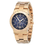 Michael Kors Bel Aire Blue Dial Rose Gold Steel Strap Watch for Women - MK5410 Authentic Buy Shop Now