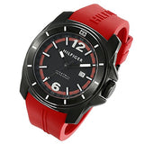 Tommy Hilfiger Windsurf Black Dial Red Rubber Strap Watch for Men - 1791112 Authentic Buy Shop Now
