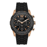 Guess Caliber Chronograph Black Dial Black Rubber Strap Watch for Men - W0864G2 Authentic Buy Shop Now