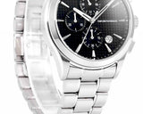 Emporio Armani Paolo Chronograph Black Dial Silver Steel Strap Watch For Men - AR11602 Authentic Buy Shop Now