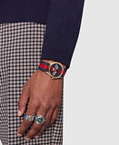Gucci G Timeless Bee Red & Blue Dial Red Two Tone Nylon Strap Watch For Men - YA1264061 Authentic Buy Shop Now