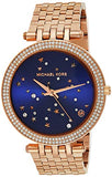 Michael Kors Darci Blue Dial Rose Gold Steel Strap Watch for Women - MK3728 Authentic Buy Shop Now