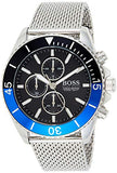 Hugo Boss Ocean Edition Black Dial Silver Mesh Strap Watch for Men - 1513742 Authentic Buy Shop Now