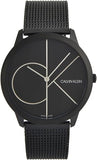 Calvin Klein Minimal Black Dial Black Mesh Bracelet Watch for Men - K3M5145X Authentic Buy Shop Now