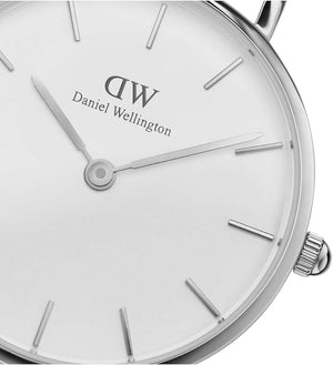 Daniel Wellington Classic Petite York White Dial Brown Leather Strap Watch For Women - DW00100244 Authentic Buy Shop Now