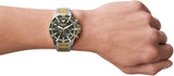 Emporio Armani Diver Chronograph Green Dial Two Tone Steel Strap Watch For Men - AR11361 Authentic Buy Shop Now