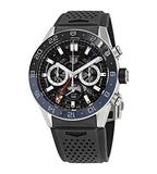 Tag Heuer Carrera Automatic Chronograph Steel & Ceramic Black Dial Black Rubber Strap Watch for Men - CBG2A1Z.FT6157 Authentic Buy Shop Now