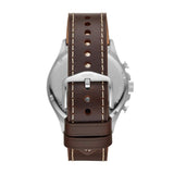 Fossil Forrester Chronograph White Dial Brown Leather Strap Watch for Men - FS5696 Authentic Buy Shop Now