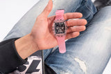 Guess Sporting Black Dial Pink Rubber Strap Watch for Men - GW0032G1 Authentic Buy Shop Now