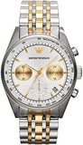 Emporio Armani Sportivo Chronograph Silver Dial Two Tone Steel Strap Watch For Men - AR5999 Authentic Buy Shop Now