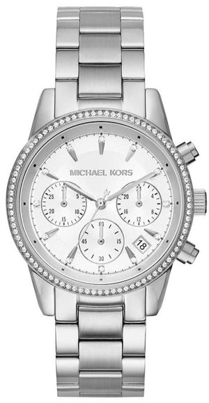 Michael Kors Ritz Silver Dial Silver Steel Strap Watch for Women - MK6428 Authentic Buy Shop Now