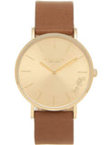 Coach Perry Gold Dial Brown Leather Strap Watch for Women - 14503331 Authentic Buy Shop Now